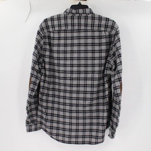 J crew shirt men's large elbow patch plaid long sleeve button down cotton wool - Picture 6 of 10